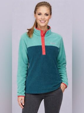 ⛰️Columbia Teal and Navy Fleece Pullover⛰️